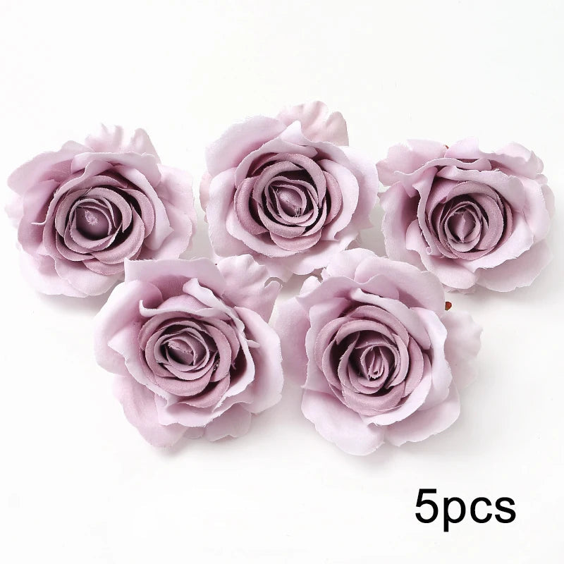 KMK - Purple Artificial Flower Heads Bunch