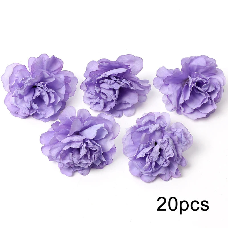 KMK - Purple Artificial Flower Heads Bunch