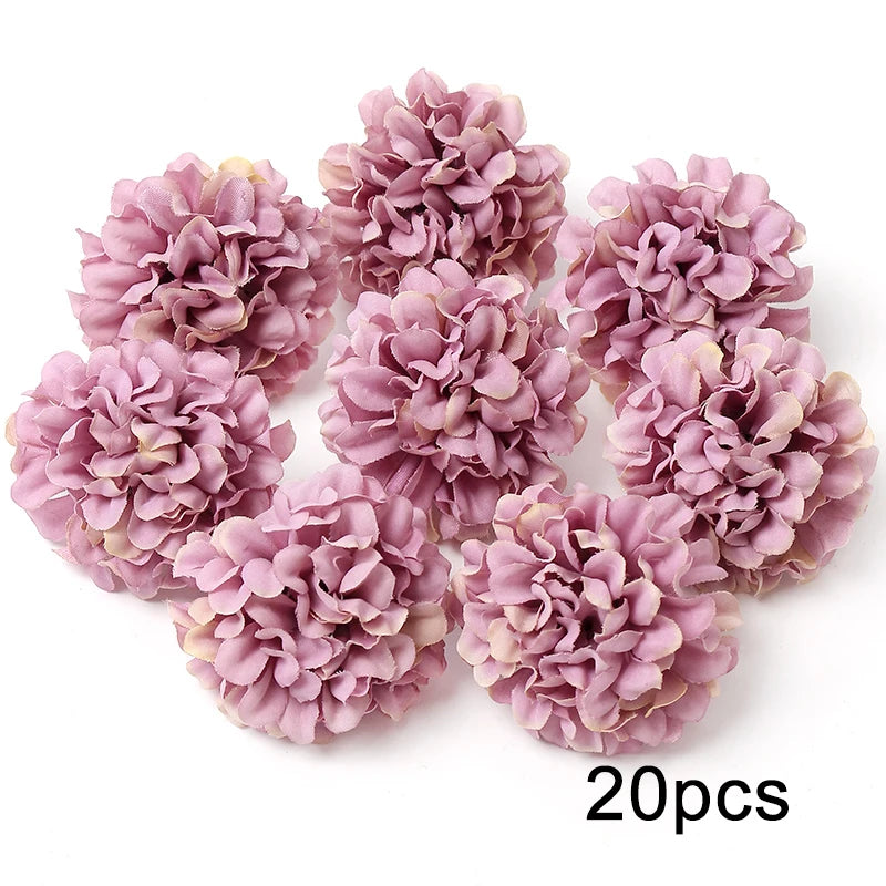 KMK - Purple Artificial Flower Heads Bunch