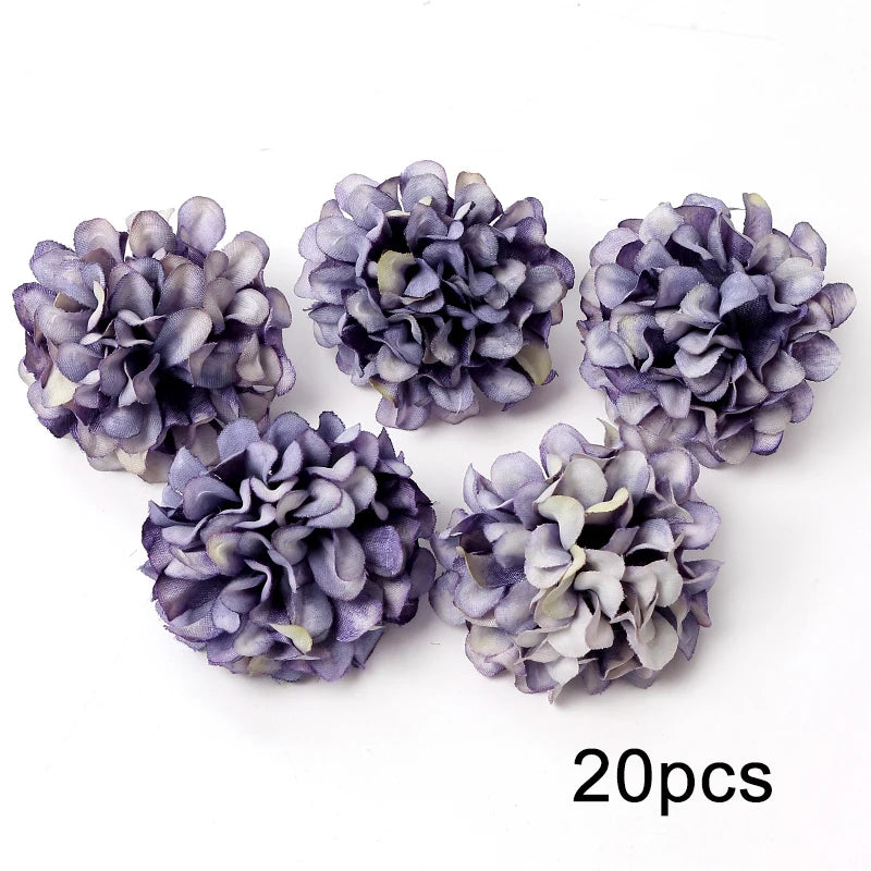 KMK - Purple Artificial Flower Heads Bunch