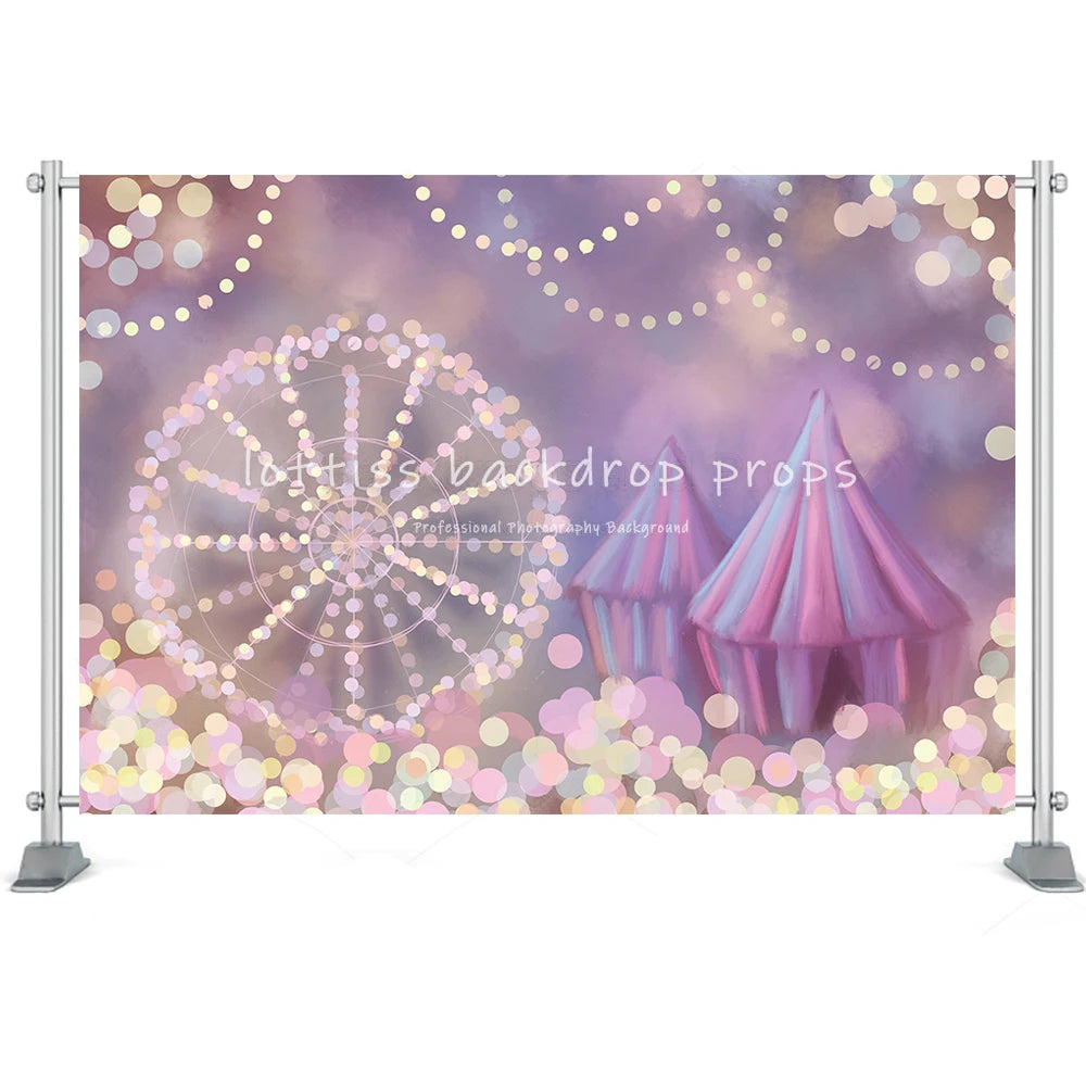 KMK - Purple Carnival Wheel Backdrop