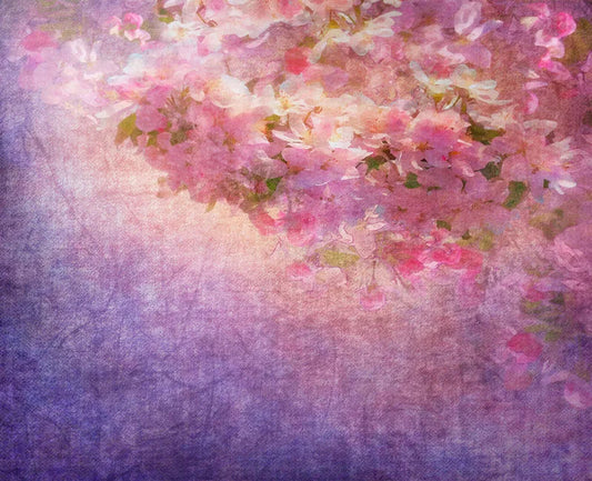 KMK - Purple Dusk Floral Watercolour Backdrop