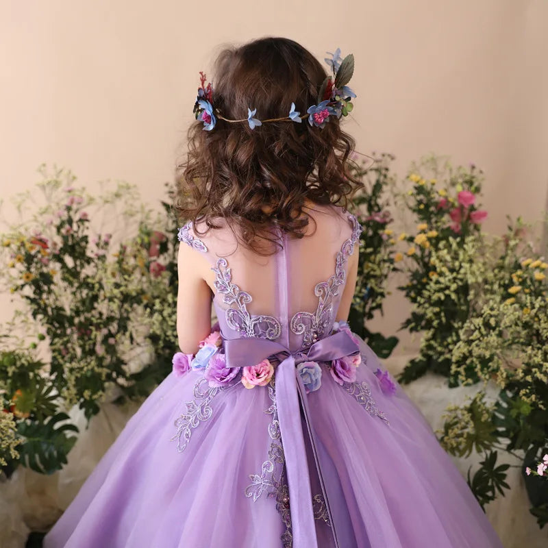 KMK - Purple Lace Tulle Dress