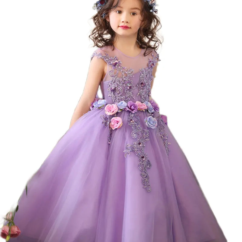 KMK - Purple Lace Tulle Dress