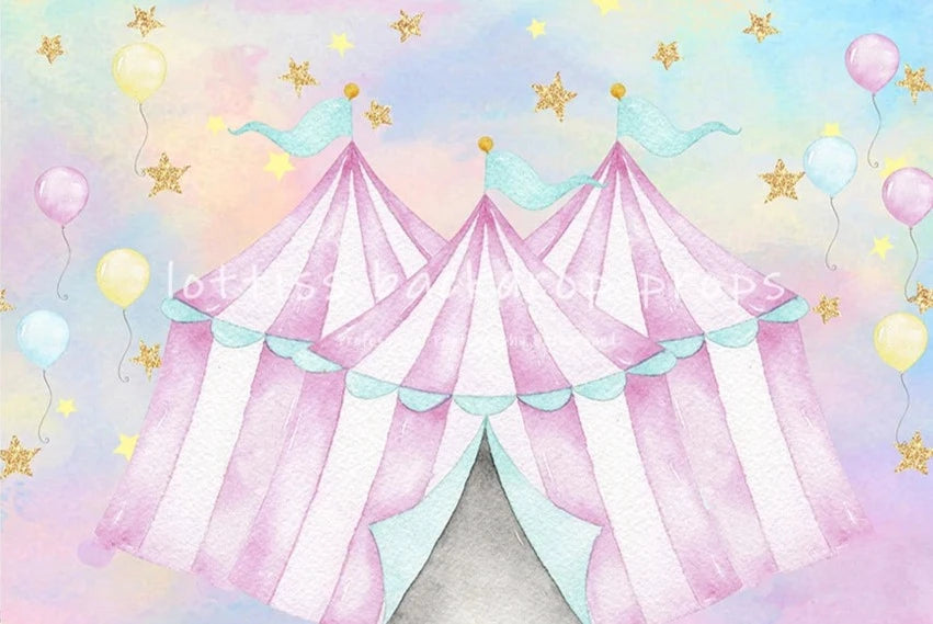 KMK - Purple Rainbow Circus Tent Backdrop