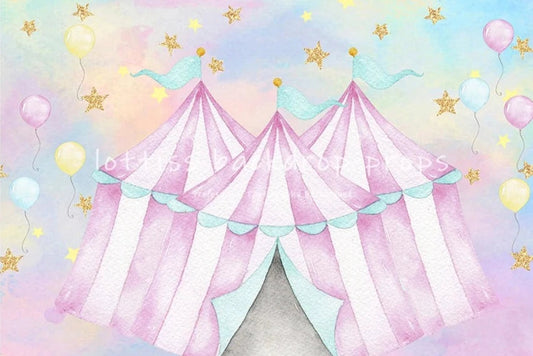 KMK - Purple Rainbow Circus Tent Backdrop