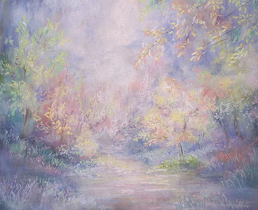 KMK - Purple Trail Watercolour Backdrop