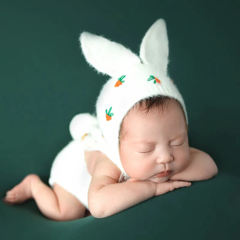 KMK - Rabbit Hat+Romper +Radish 5Pcs/set