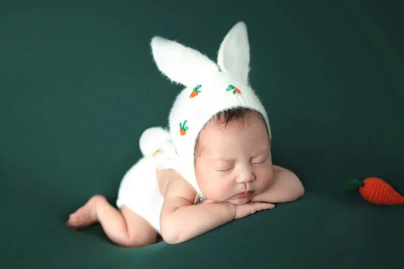 KMK - Rabbit Hat+Romper +Radish 5Pcs/set