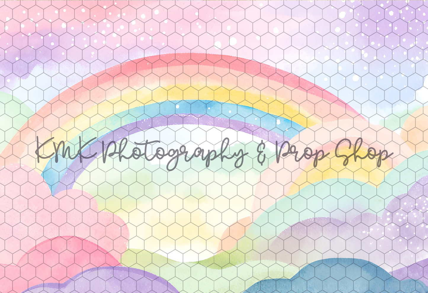 KMK - Rainbow Dream Clouds Photography Backdrop