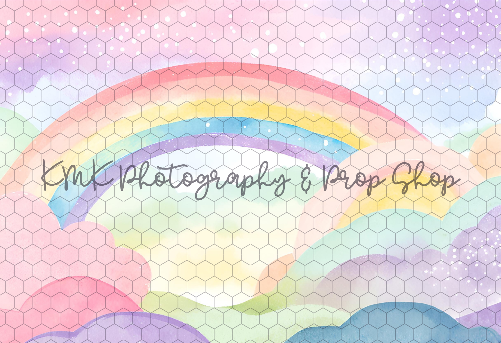 KMK - Rainbow Dream Clouds Photography Backdrop