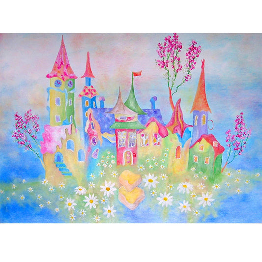 KMK - Rainbow Fairy Castle Backdrop