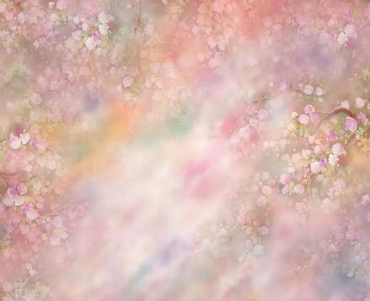 KMK - Rainbow Floral Watercolour Backdrop