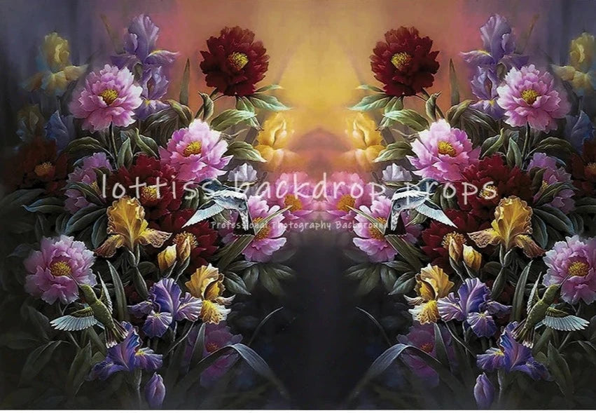 KMK - Rainbow Flower Arrangement Backdrop