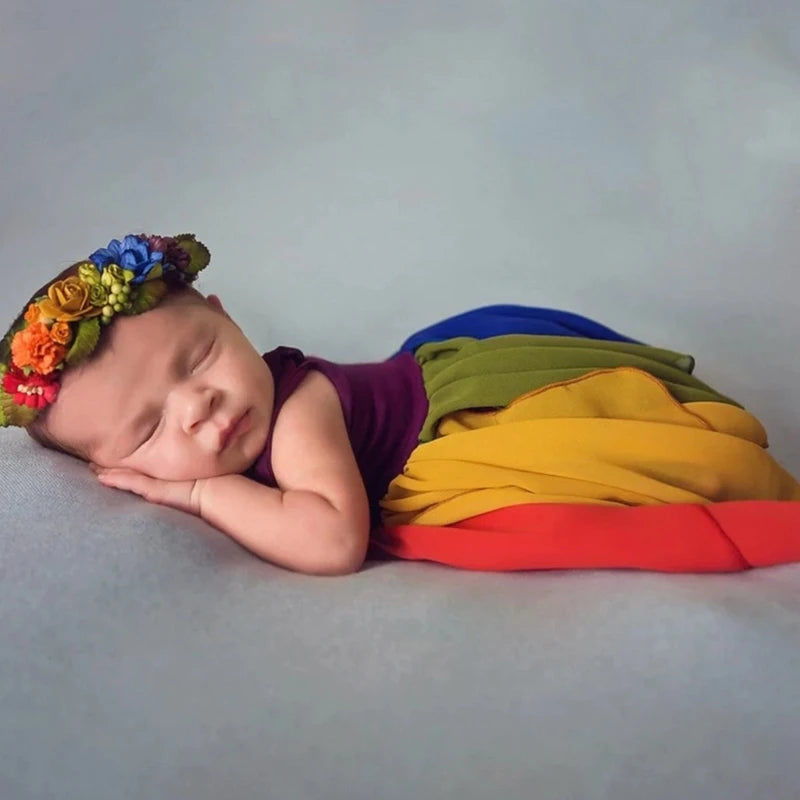 KMK - Rainbow Newborn Dress