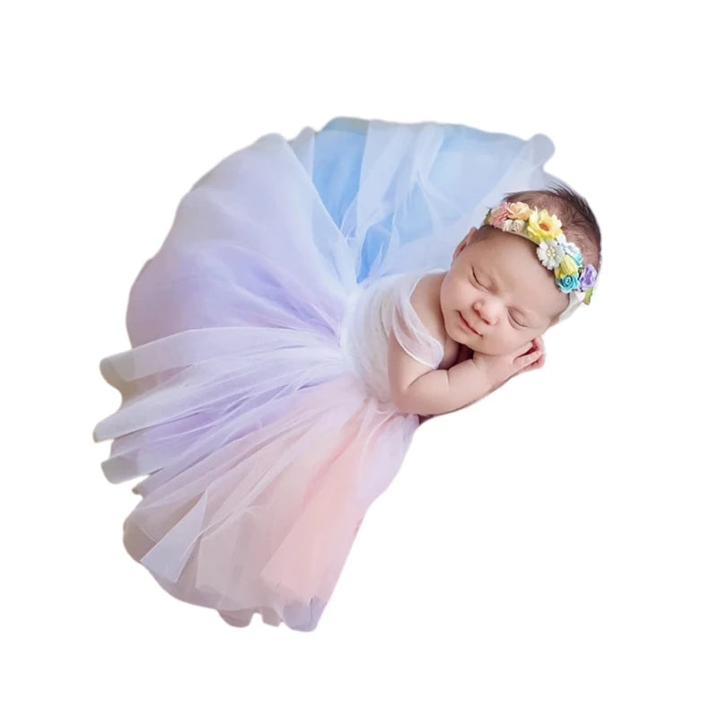 KMK - Rainbow Newborn Dress