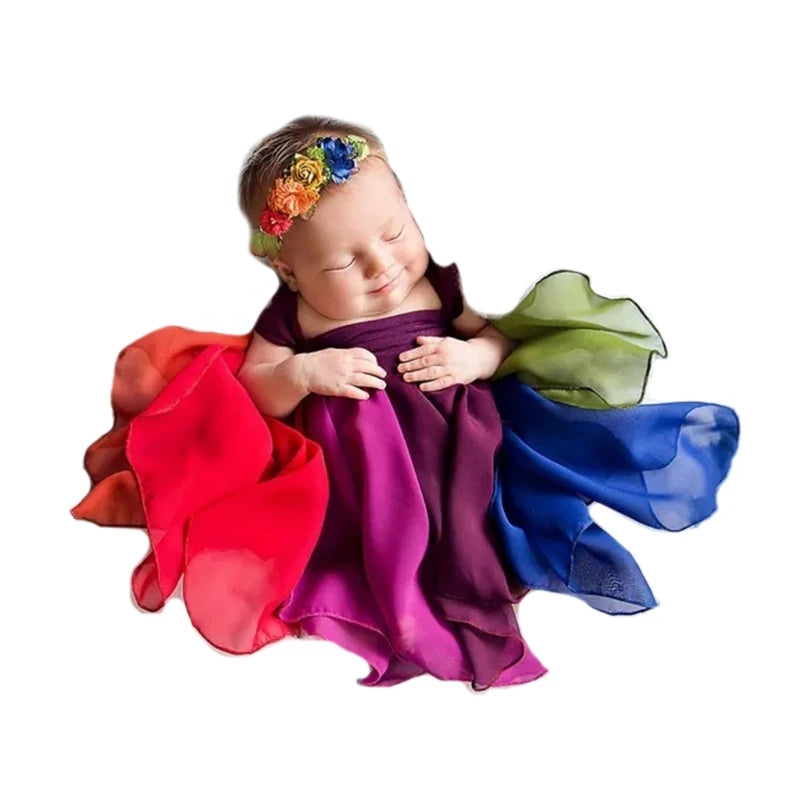 KMK - Rainbow Newborn Dress