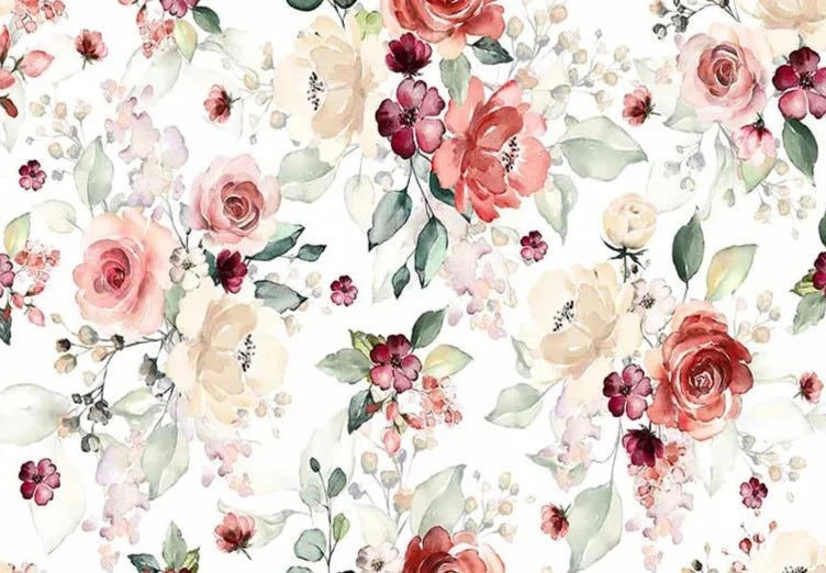 KMK - Red Floral Watercolour Backdrop