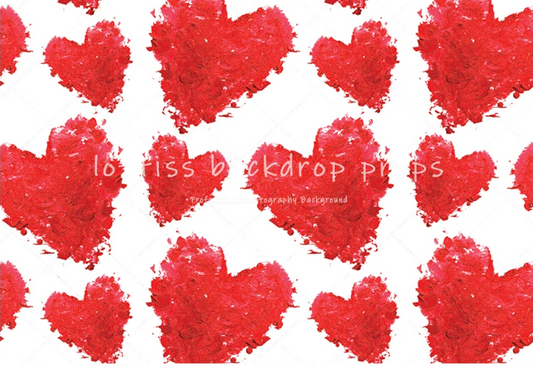 KMK - Red Hearts Valentine's Backdrop