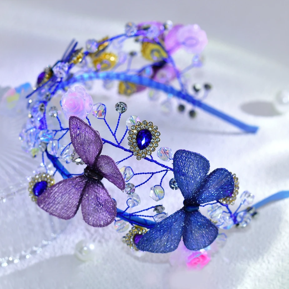 KMK - Rhinestone Butterfly Tiara Headband