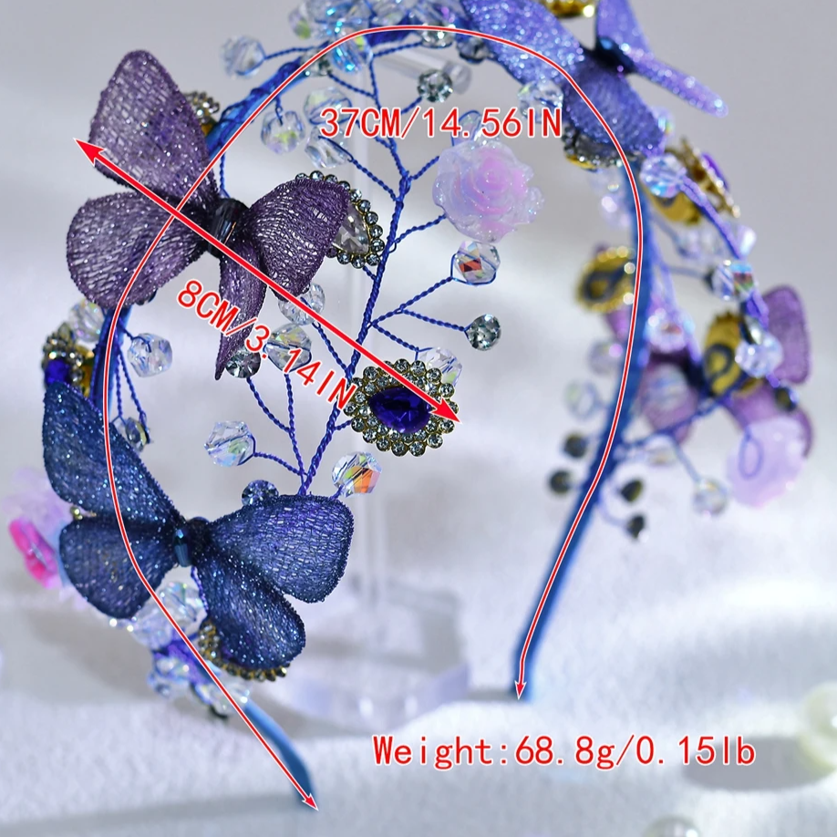 KMK - Rhinestone Butterfly Tiara Headband