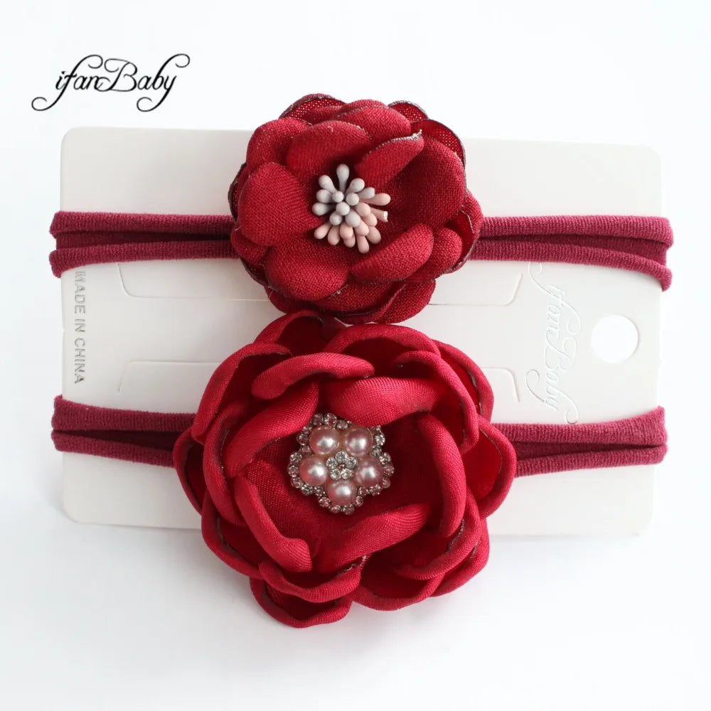 KMK - Rhinestone Floral Headband 2 pk