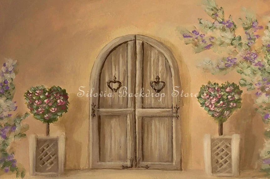 KMK - Romantic Gate Blooms Backdrop