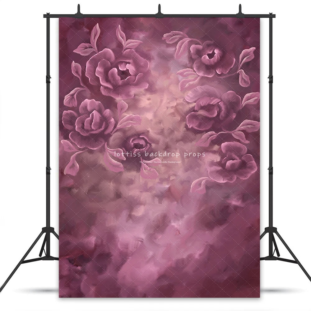 KMK - Rose Floral Painting Backdrop