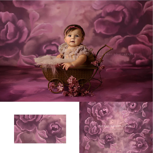 KMK - Rose Floral Painting Backdrop