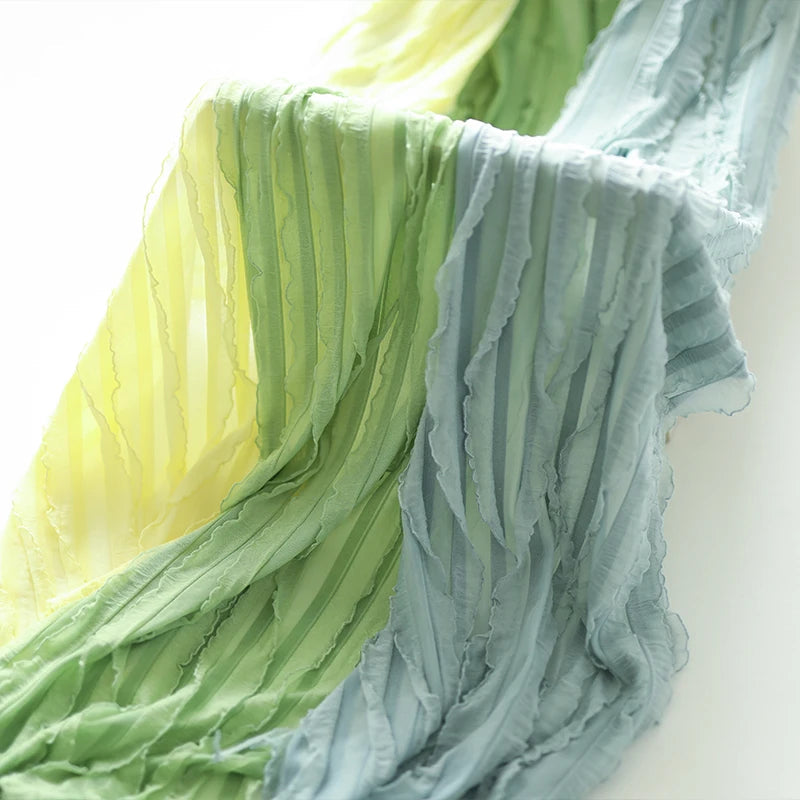 KMK - Ruffle Stretch Fabric Wrap