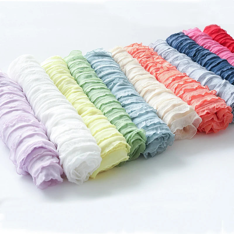 KMK - Ruffle Stretch Fabric Wrap