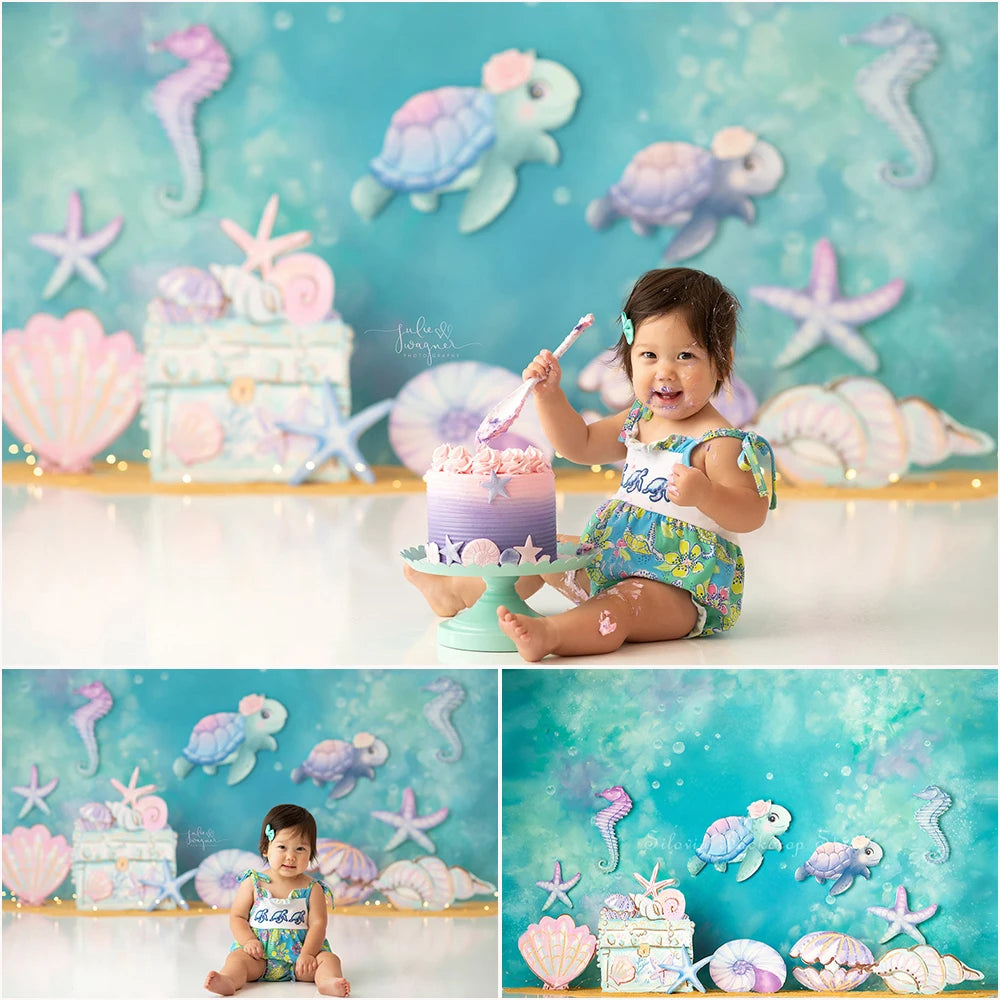 KMK - Sea Turtle Treasures Backdrop