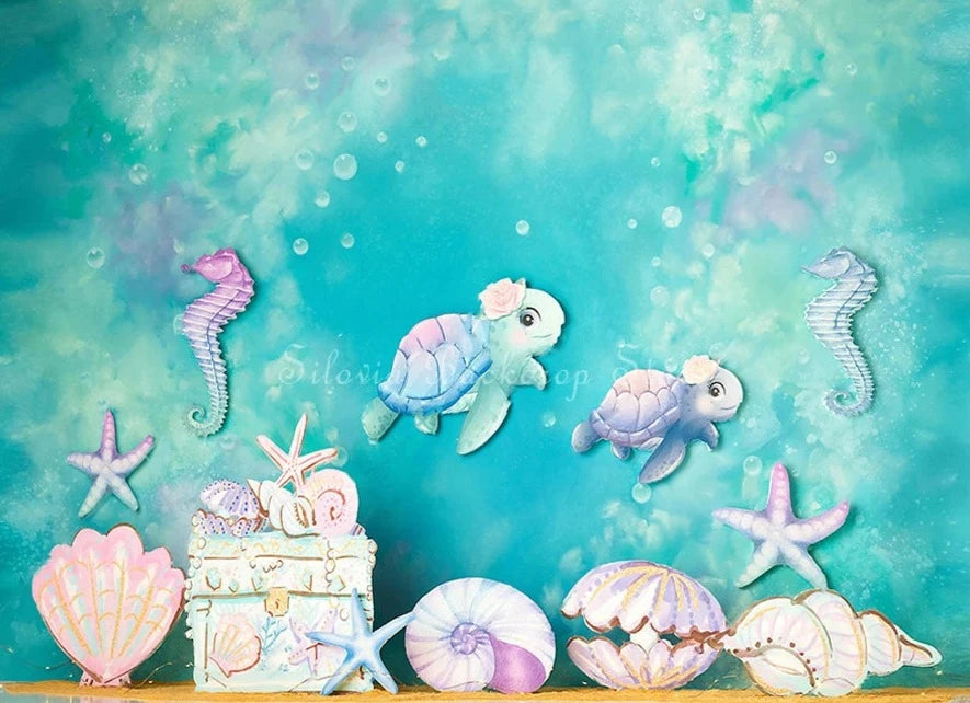 KMK - Sea Turtle Treasures Backdrop