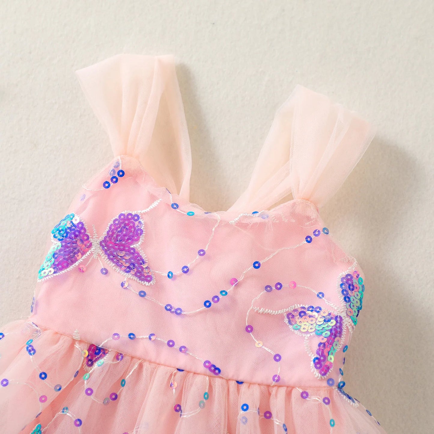 KMK - Sequin Butterfly Romper Dress