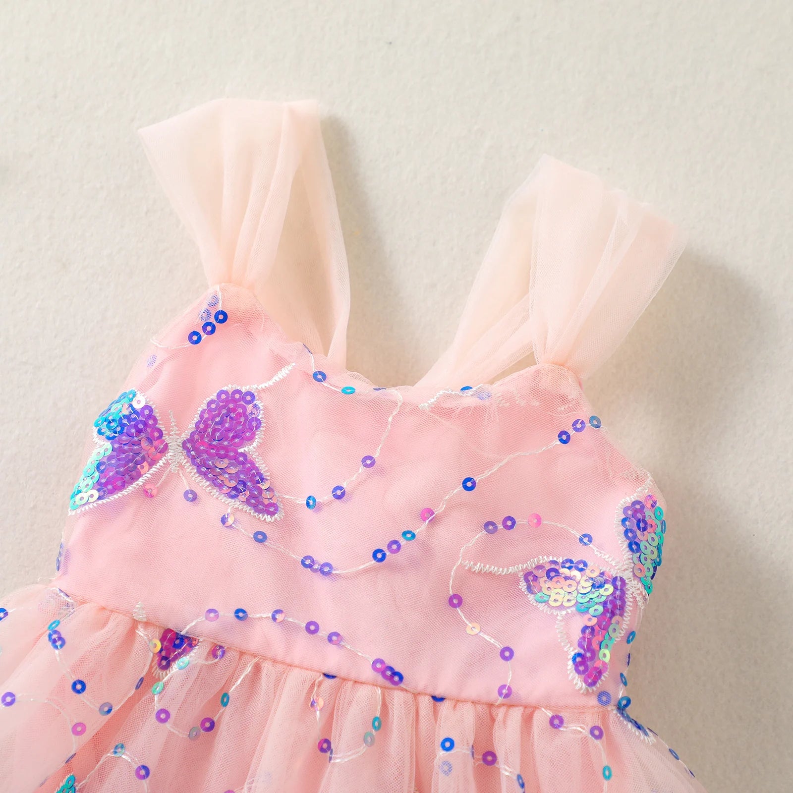 KMK - Sequin Butterfly Romper Dress