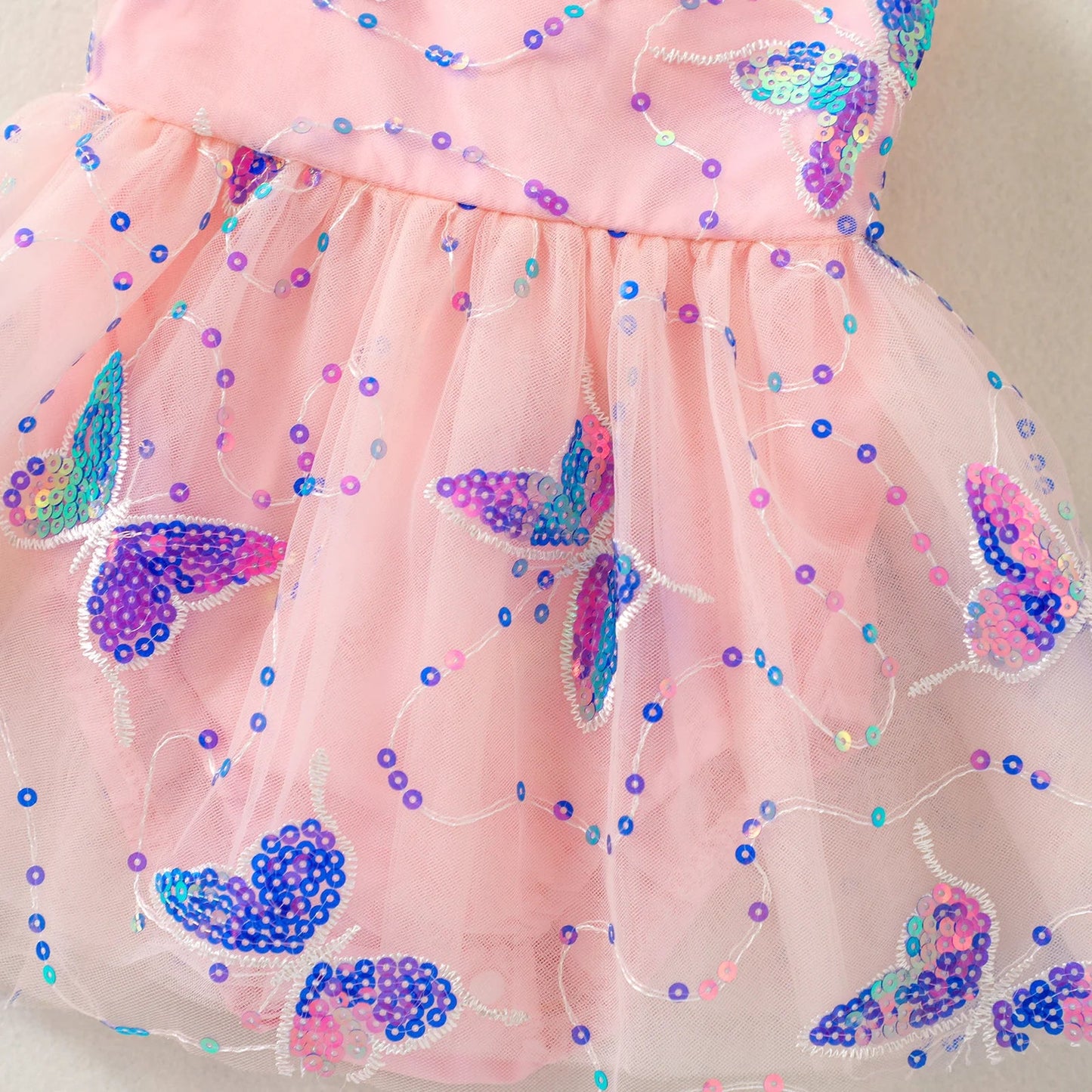 KMK - Sequin Butterfly Romper Dress