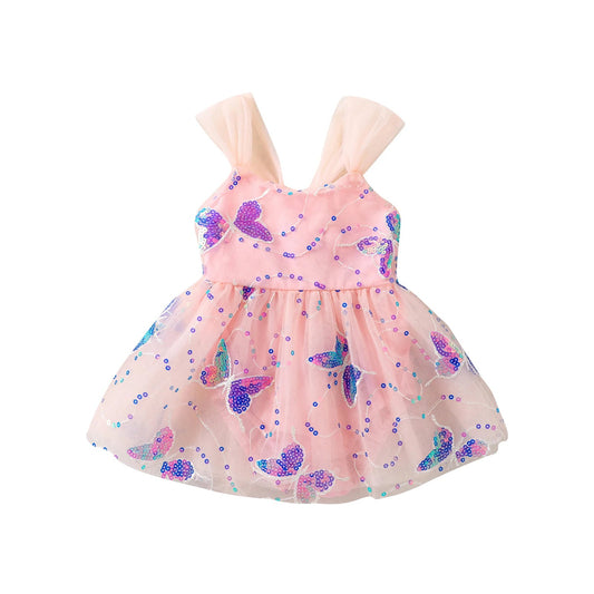 KMK - Sequin Butterfly Romper Dress