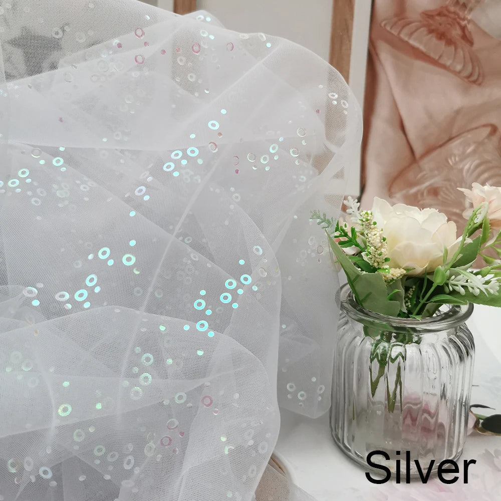 KMK - Sequin Tulle Glitter Fabric