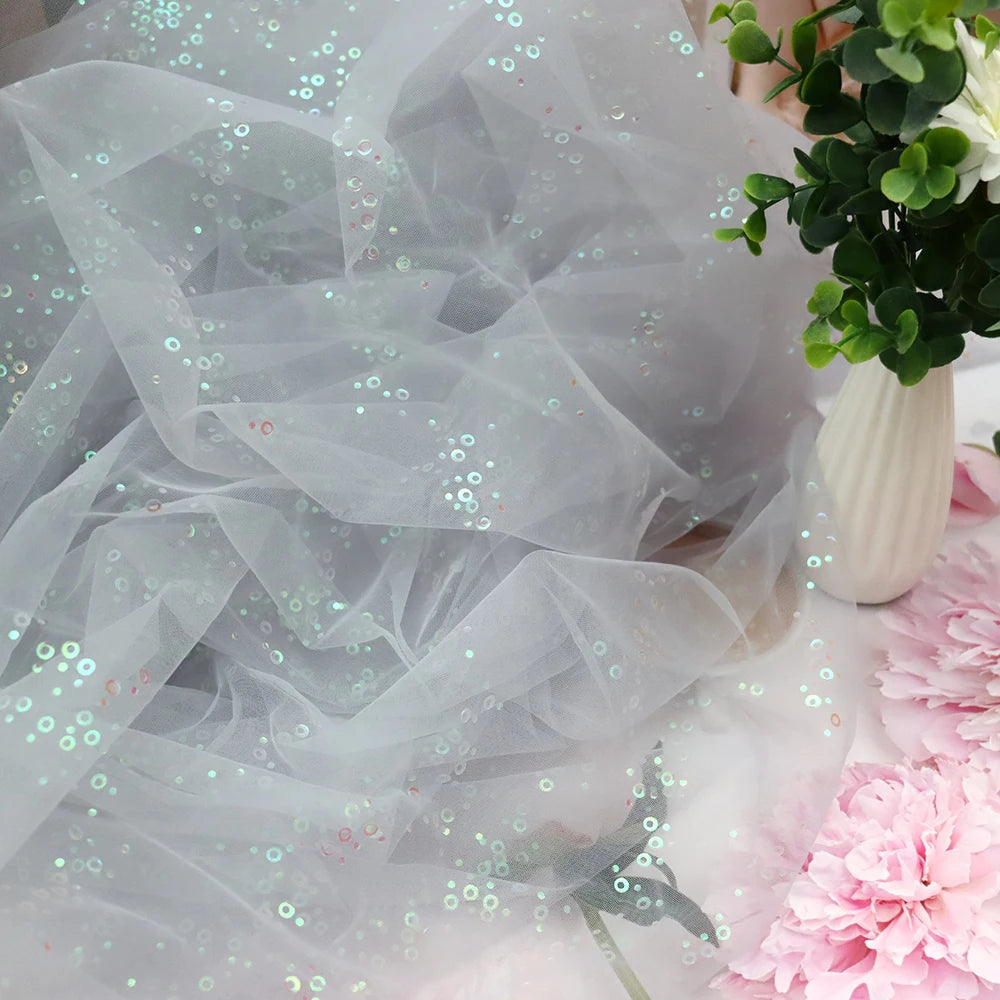 KMK - Sequin Tulle Glitter Fabric