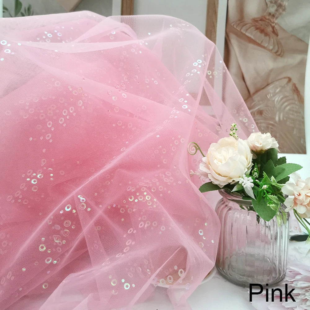 KMK - Sequin Tulle Glitter Fabric