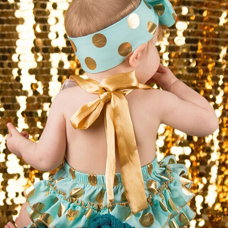 KMK - Sequin Tutu Romper + Headband