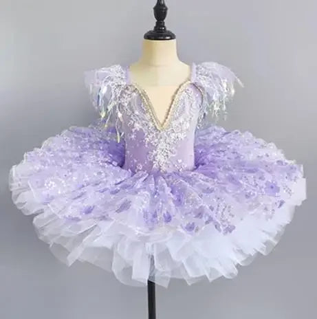 KMK - Sequined Flower Tutu Ballet Dress