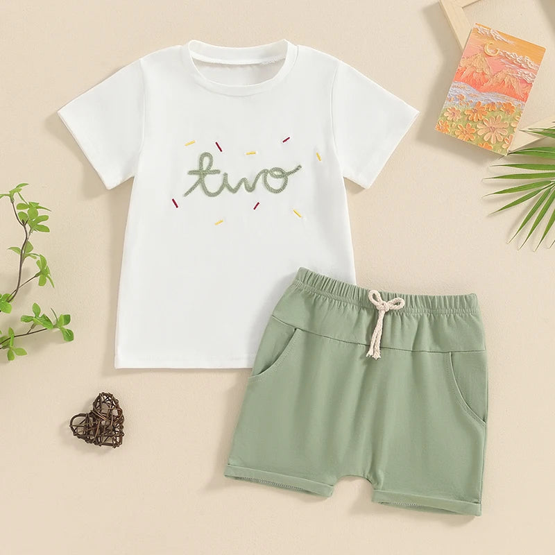 KMK - Short Sleeve Birthday Outfit Set