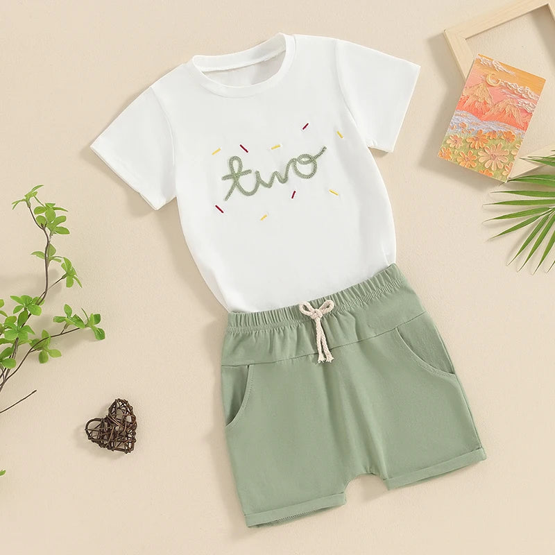 KMK - Short Sleeve Birthday Outfit Set