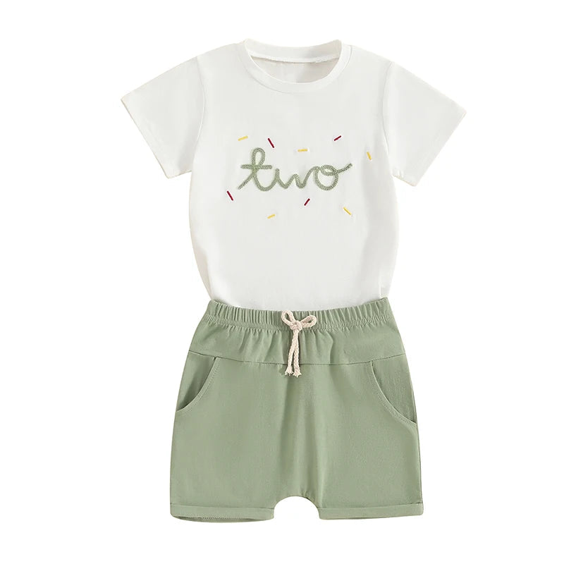 KMK - Short Sleeve Birthday Outfit Set