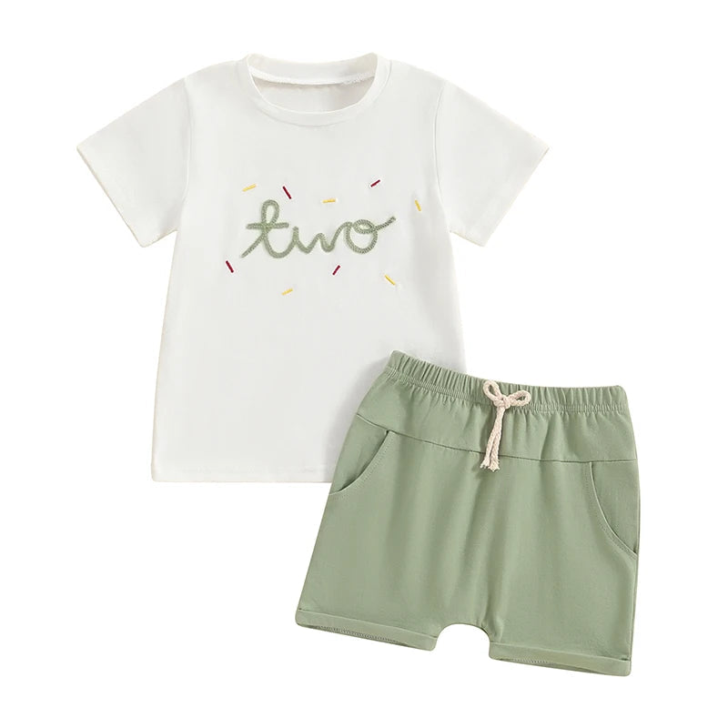 KMK - Short Sleeve Birthday Outfit Set