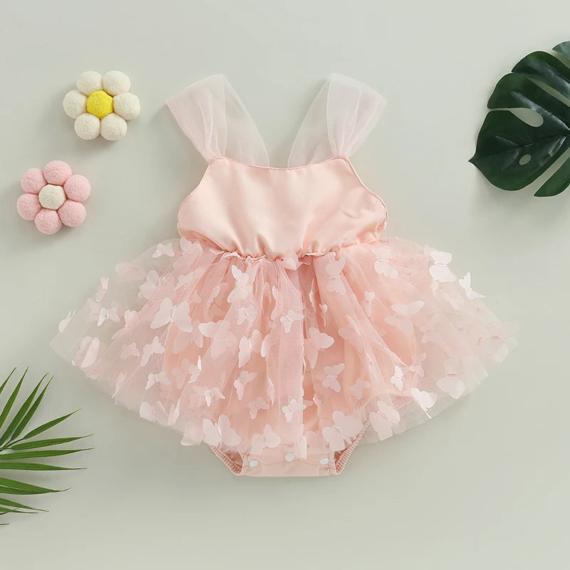 KMK - Sleeveless Butterfly Tulle Romper