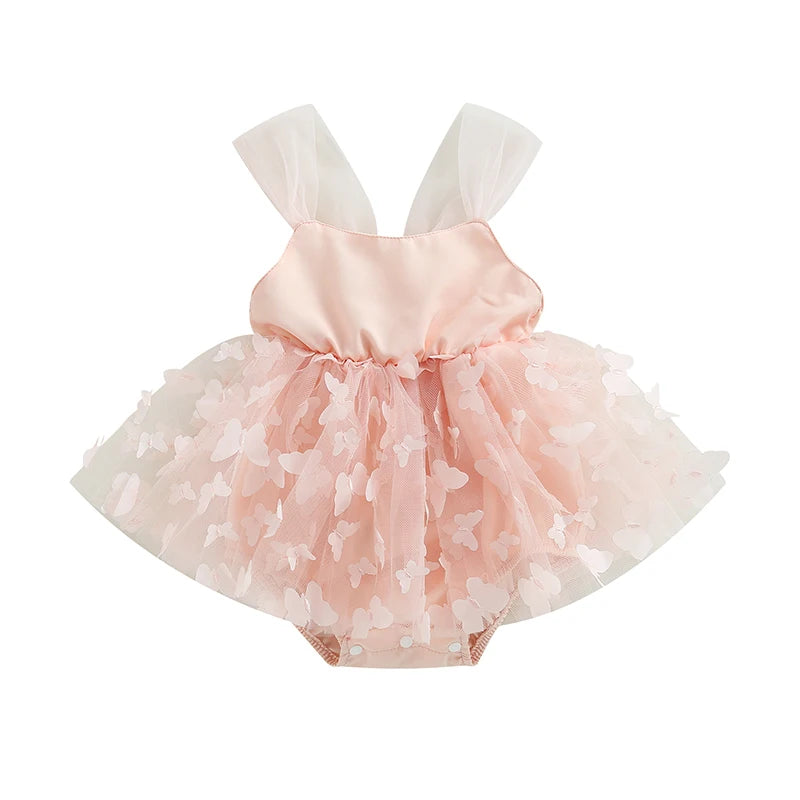 KMK - Sleeveless Butterfly Tulle Romper