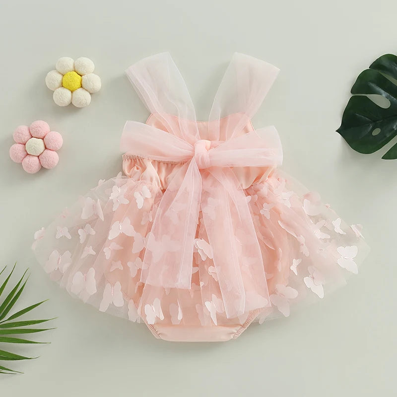 KMK - Sleeveless Butterfly Tulle Romper