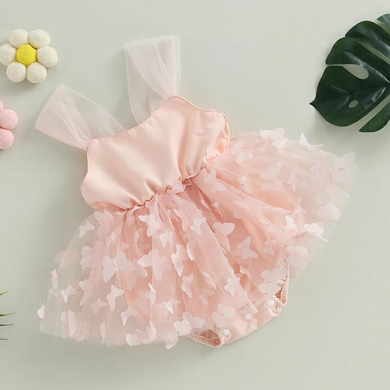 KMK - Sleeveless Butterfly Tulle Romper